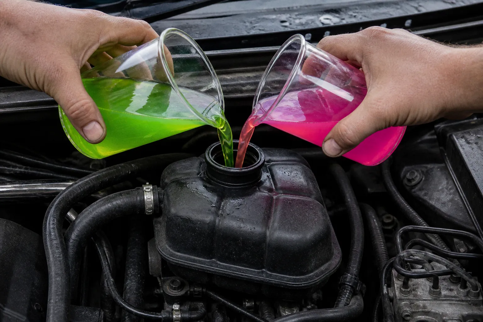 Mixing different coolant colors: what are the risks?